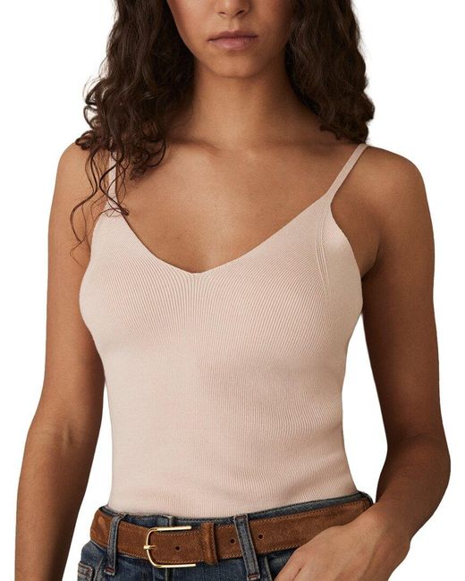 Reiss Brown Lucy Knitted Wool-Blend Vest