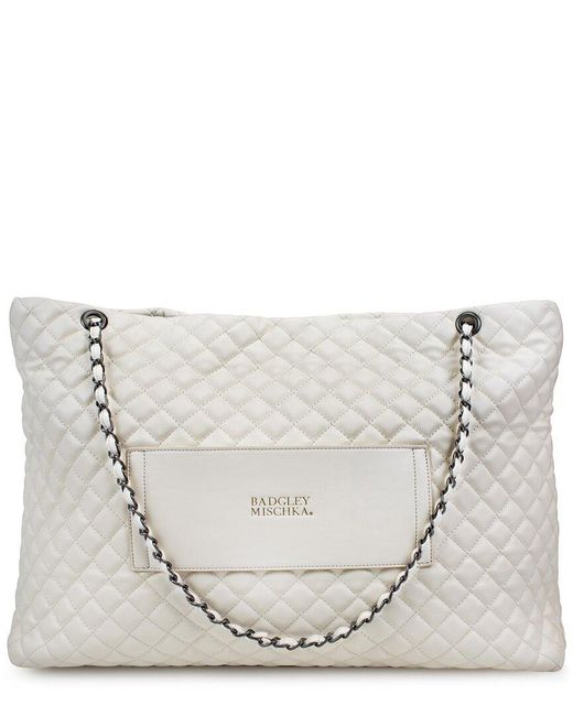 Badgley Mischka Gray Diana Xl Weekend Tote