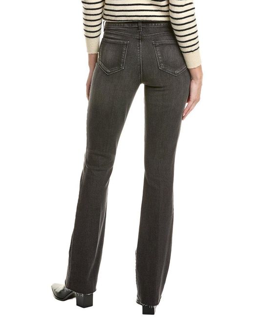 L'Agence Black Ruth High-Rise Straight Raw Hem Jean