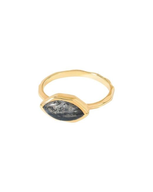 TIRAMISU Metallic 14K Over 2.50 Ct. Tw. Rutilated Quartz Solitaire Ring