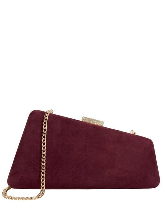 Dune Purple Balancing Suede Clutch