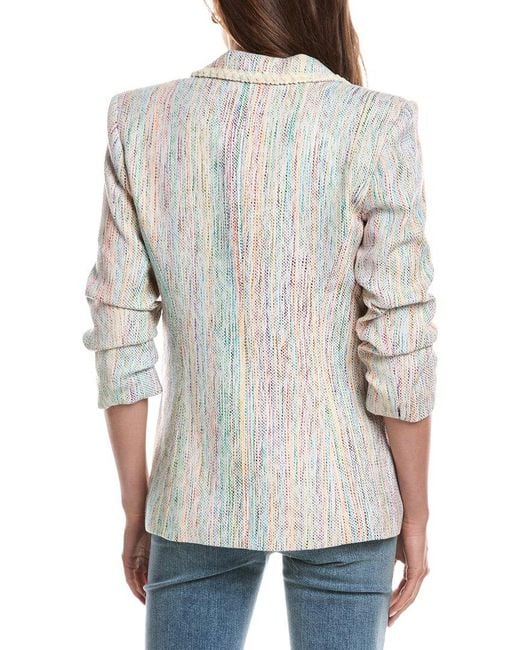 Cinq À Sept Gray Prism Tweed Khloe Blazer