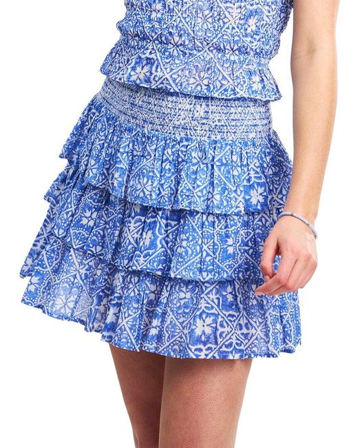 Roberta Roller Rabbit Blue Flores Tile Siggy Skirt
