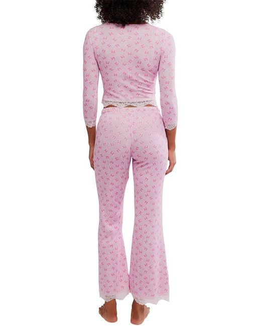 Free People Red Stolen Dance Pajama Set