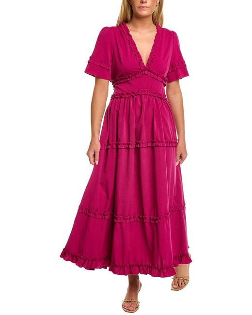 Estellina Pink Maxi Dress