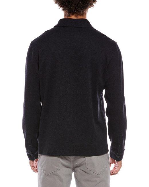 Vince Black Herringbone Button Front Shirt for men