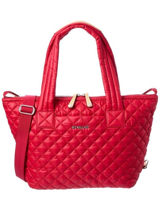MZ Wallace Red Medium Sutton Deluxe Shoulder Bag