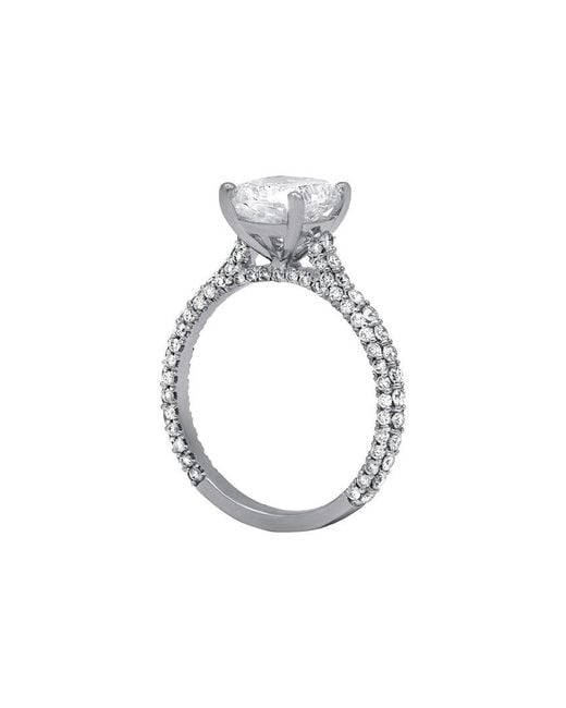 Diana M Metallic Fine Jewelry 18K 2.89 Ct. Tw. Diamond Half-Set Ring