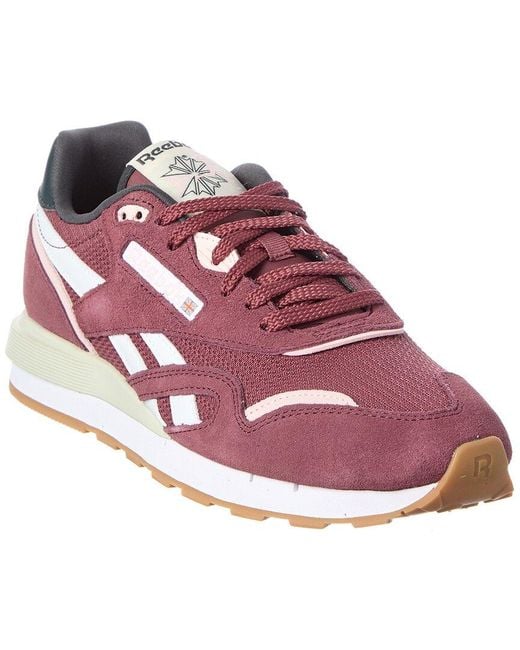 Reebok Pink Classic Nylon & Suede 89 Sneaker