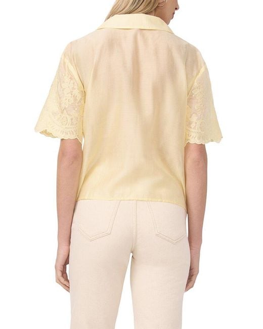 Vince Camuto Natural Relaxed Short Sleeve Shirt
