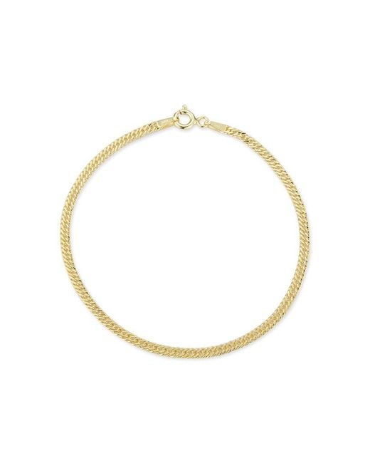Glaze Jewelry Metallic 14k Over Silver Double Curb Link Bracelet