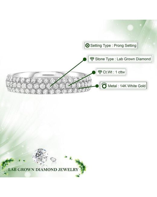 Amairah White 14K 1.00 Ct. Tw. Lab-Grown Diamond Eternity Ring