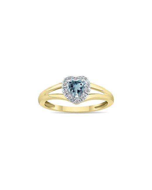 Gem Spark White 14K 0.51 Ct. Tw. Diamond & Aquamarine Ring
