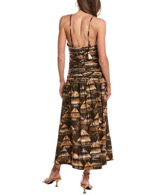 farm rio brown maxi dress Black Giraffes Puff Sleeve Maxi Dress – FARM Rio