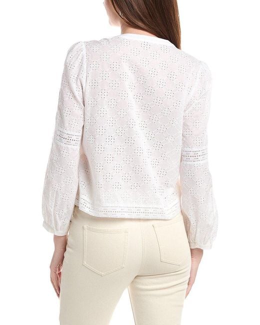 J.McLaughlin White Ilaria Blouse