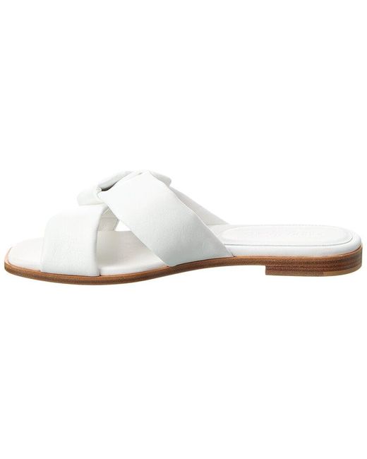 Ferragamo White Alrai Leather Sandal