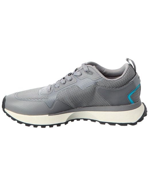 Boss Gray Jonah Leather Running Sneaker for men