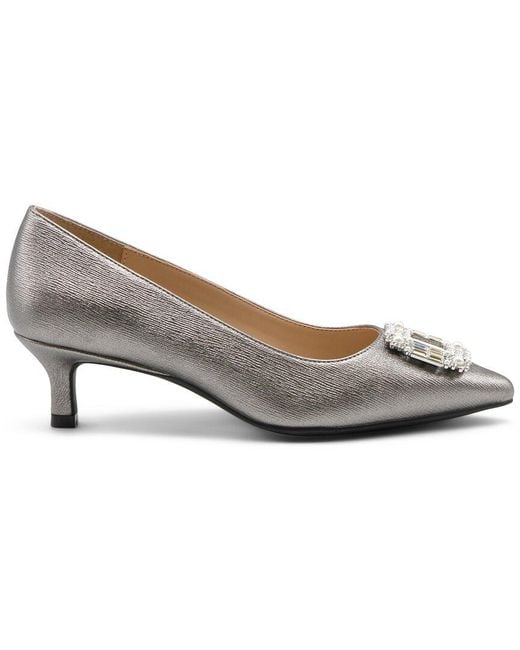 Adrienne Vittadini Gray Sancerre Satin Pump
