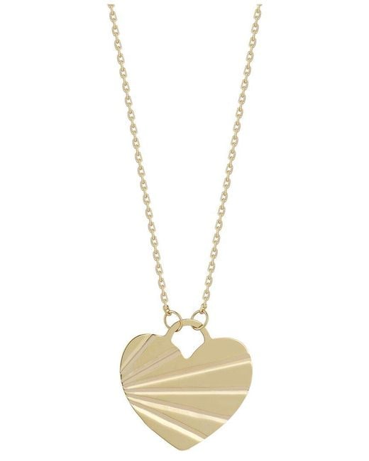 Italian Gold Metallic 14k Heart Necklace