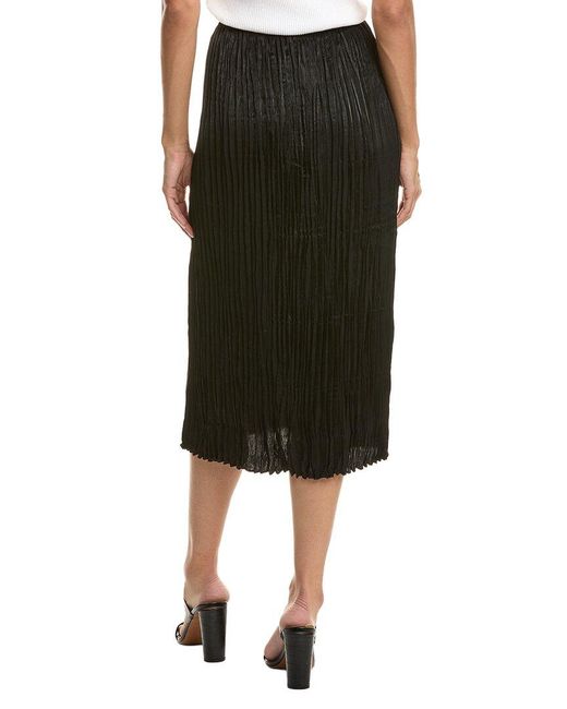 Bella Dahl Black Pleated Midi Skirt