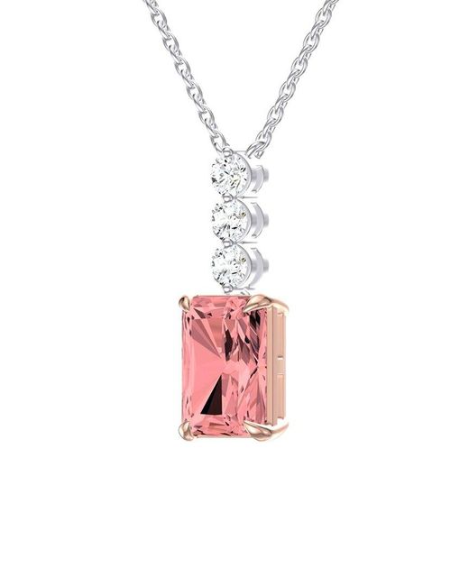 Lab Grown Diamonds Pink 14K 1.50 Ct. Tw. Lab-Grown Diamond Pendant