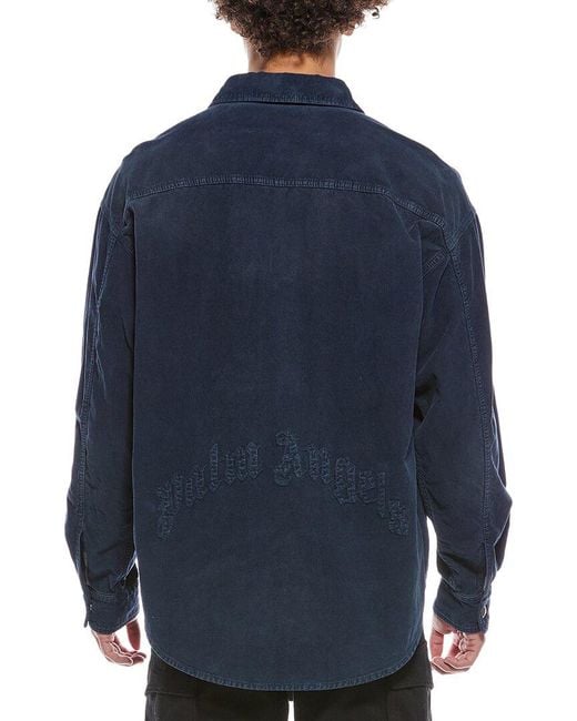 Palm Angels Blue Shirt for men