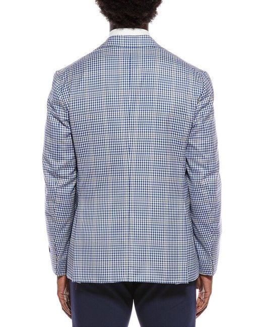 Isaia Blue Wool Blazer for men