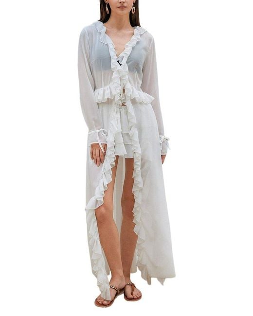 LEON GORI White Cardigan & Skirt Set