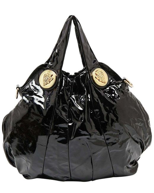 Gucci Black Patent Leather Hysteria Tote (Authentic Pre-Owned)
