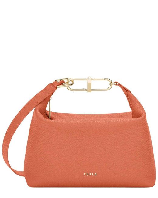 Furla Teia Leather Crossbody in Brown | Lyst