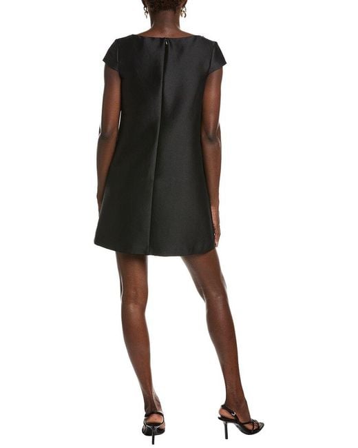 Badgley Mischka Black A-Line Beaded Scoop Cocktail Dress