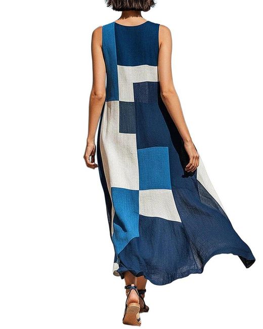 FLORIDA CLOTHING Blue Maxi Dress