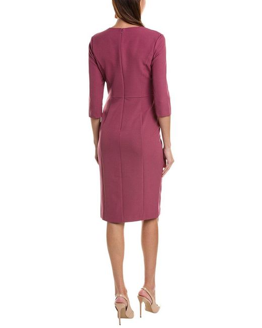 Kay Unger Red Alexa Midi Dress