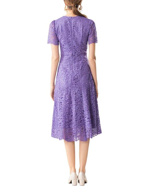 Adele Berto Purple Midi Dress