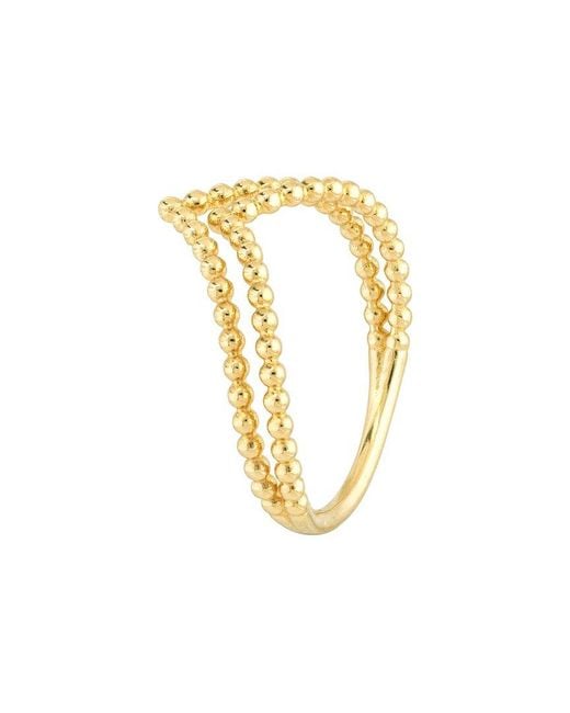 HAWLEY ST Metallic 14K Bead Ring