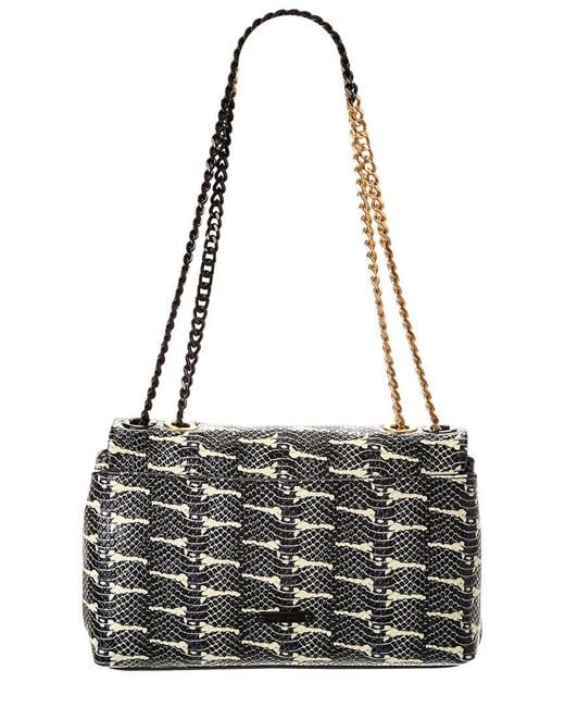 Rebecca Minkoff Metallic Edie Medium Snake-Embossed Leather Crossbody