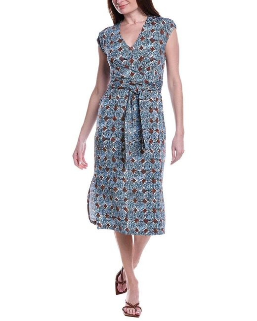 NIC+ZOE Blue Sand Dollar Stella Midi Dress