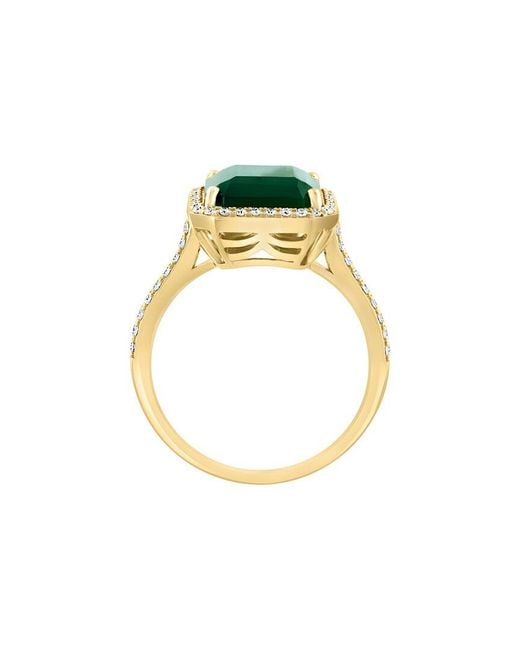 Effy Fine Jewelry Green 14K 4.06 Ct. Tw. Diamond & Onyx Ring