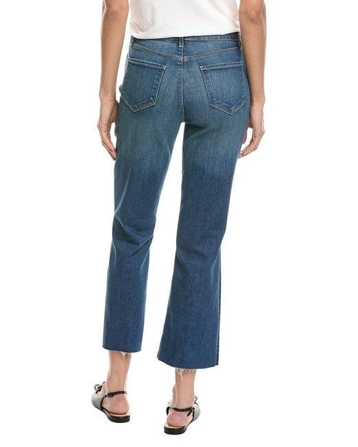 L'Agence Blue Kendra High-Rise Crop Flare Jean