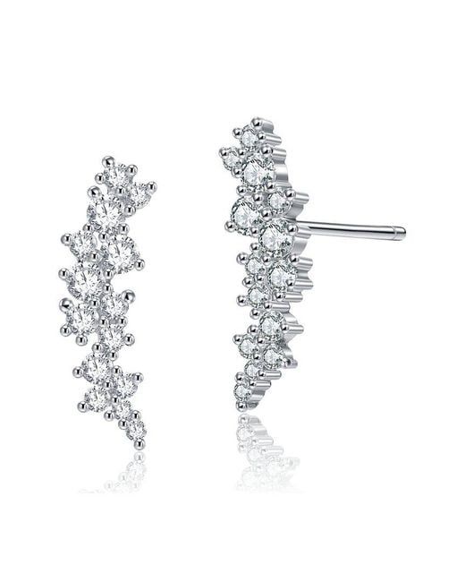 Genevive Jewelry White Silver Earrings