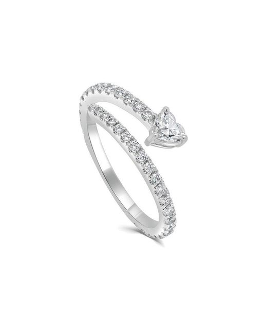 Sabrina Designs White 14k 0.77 Ct. Tw. Diamond Cross Over Ring