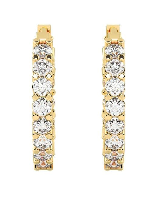 Diamond Select Cuts Metallic 14K 2.00 Ct. Tw. Diamond Earrings