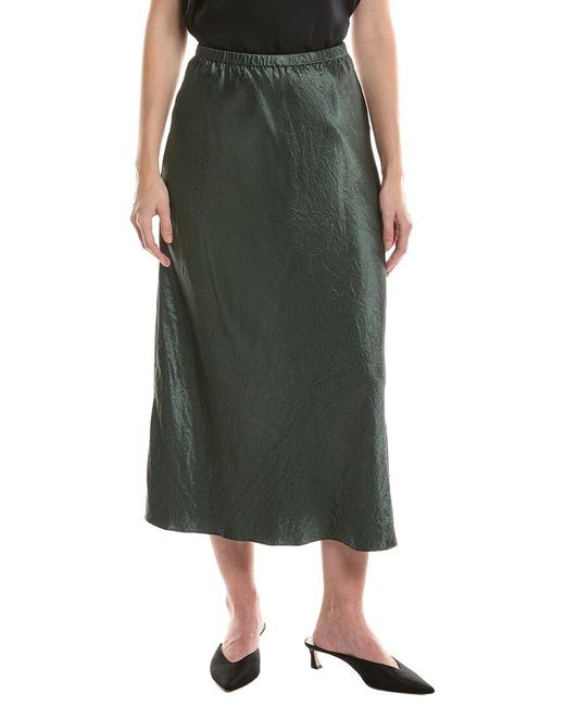 Eileen Fisher Green Bias Skirt