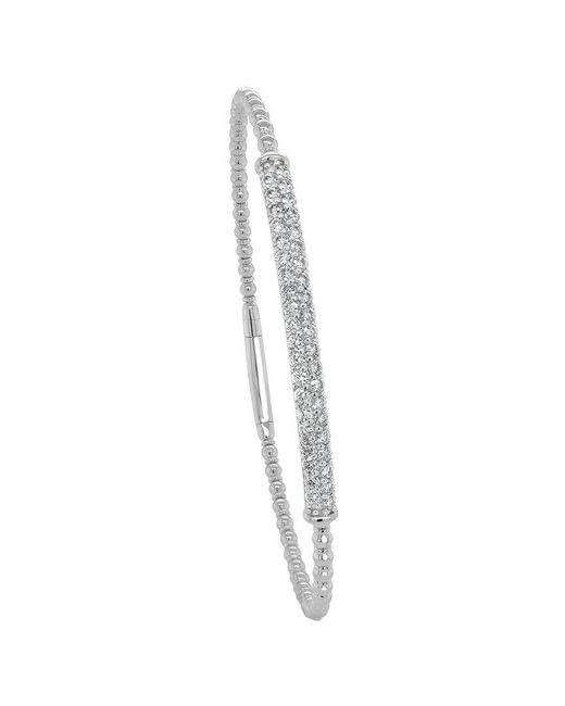 Sabrina Designs White 14k 0.89 Ct. Tw. Diamond Stackable Bangle Bracelet