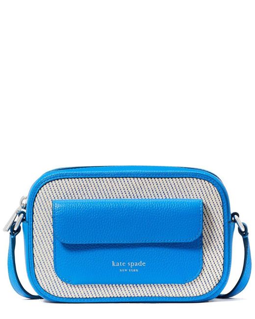 Kate Spade Blue Ava Canvas Crossbody