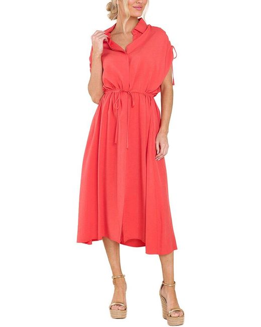 LEON GORI Red Shirt Dress