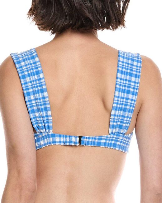 Kate Spade Blue Underwire Bra Bikini Top