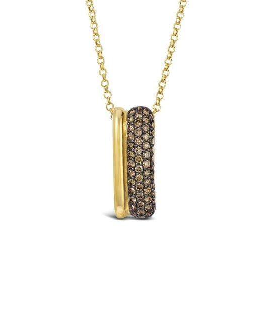 Le Vian White Le Vian Chocolate And Honey 14K 0.60 Ct. Tw. Diamond Drop Pendant Necklace