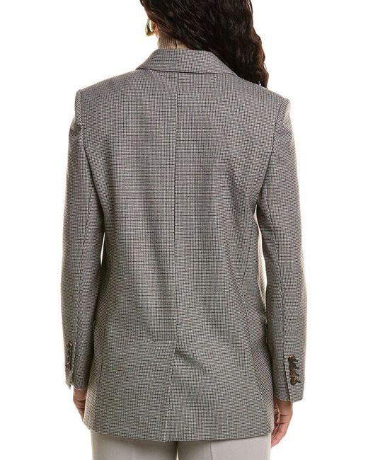 Brunello Cucinelli Gray Wool-Blend Blazer