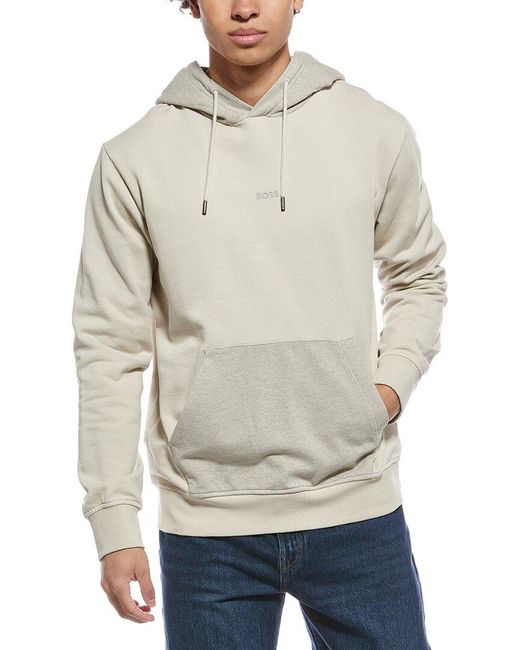 Boss Gray Block Hoodie for men